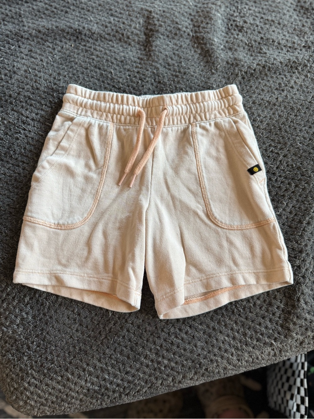 wonder nation Cream Knit Drawstring Shorts